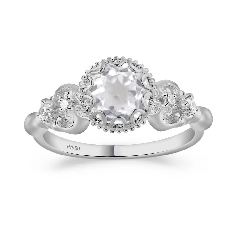 Vintage Style White Topaz Ring - Image 6