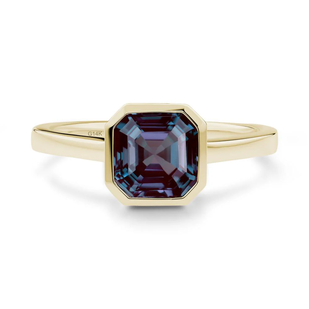 Asscher Cut Alexandrite Engagement Ring - Image 3