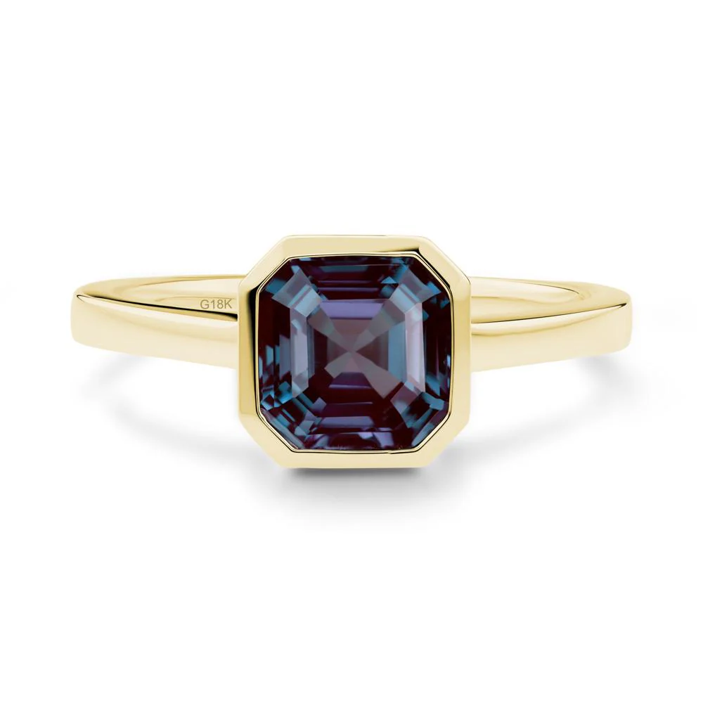 Asscher Cut Alexandrite Engagement Ring - Image 9