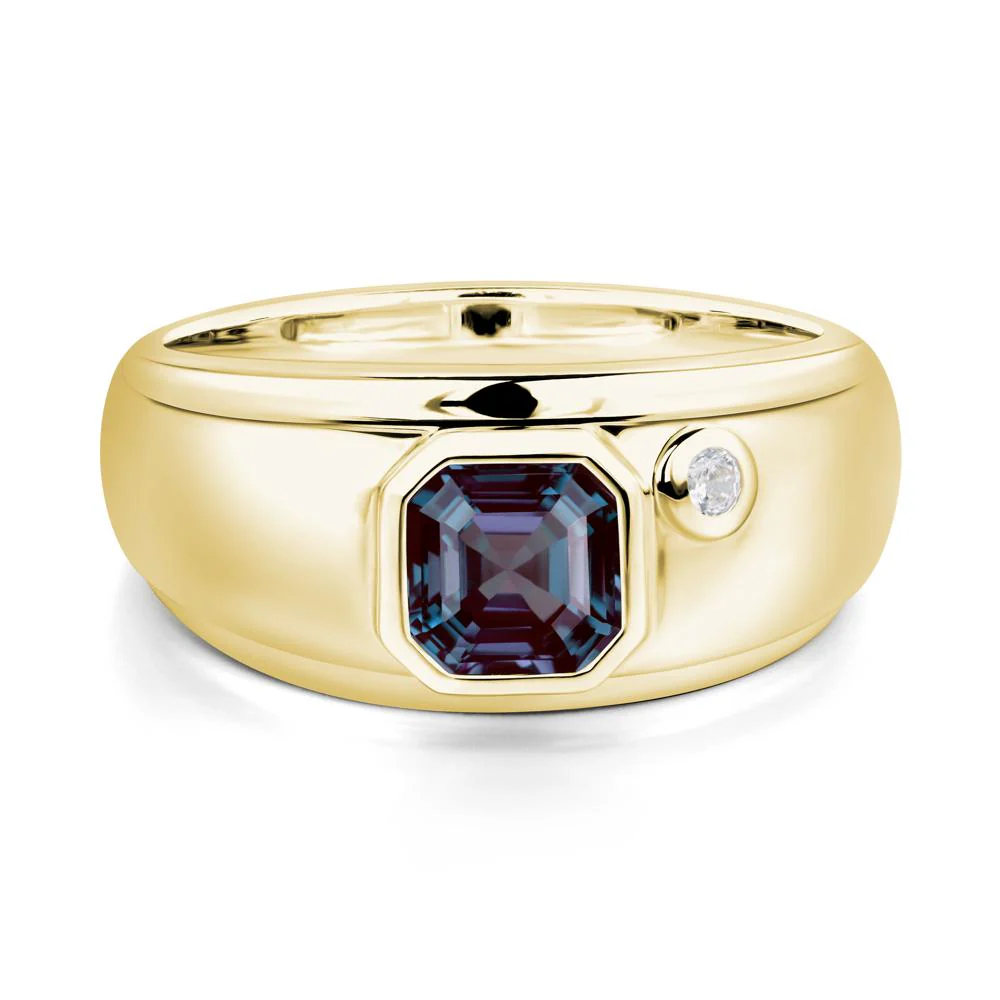 Asscher Cut Alexandrite Men's Ring - Image 8