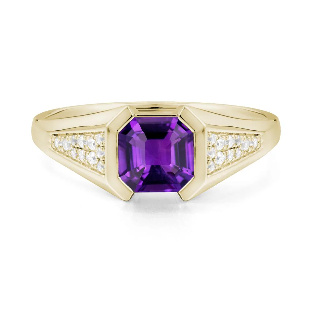 Asscher Cut Amethyst Statement Ring - Image 3