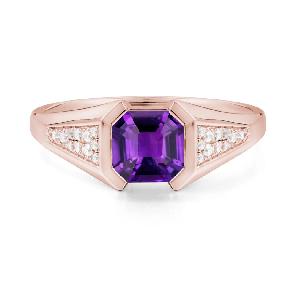 Asscher Cut Amethyst Statement Ring - Image 4