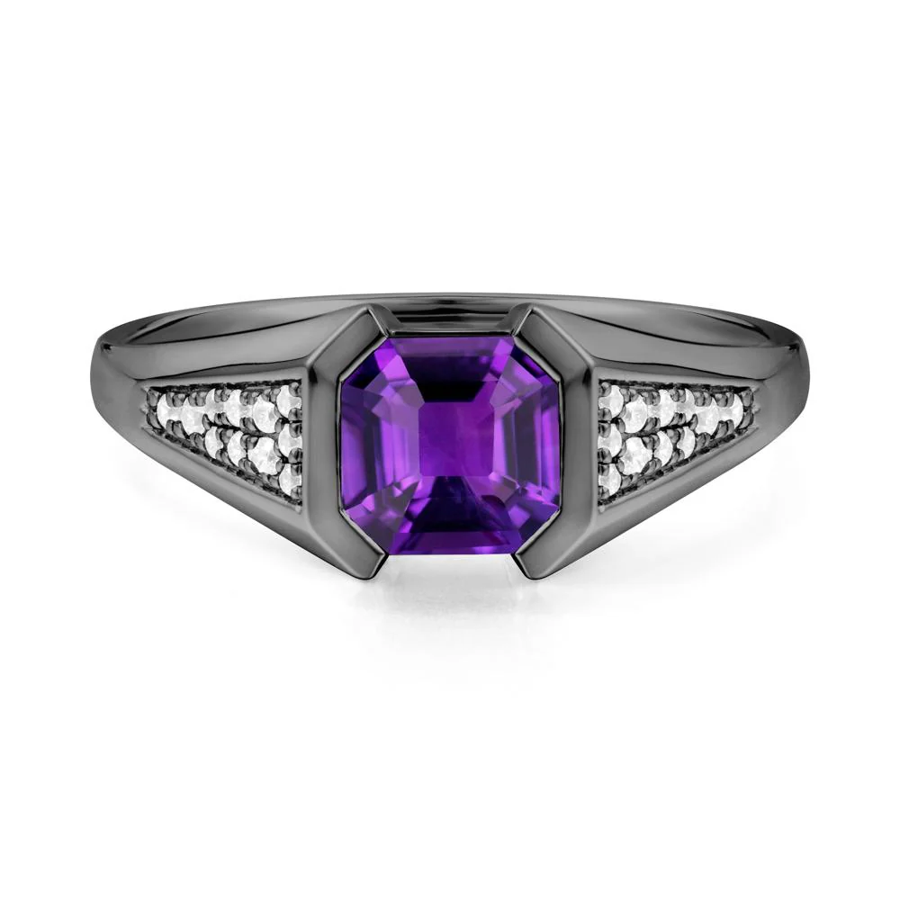 Asscher Cut Amethyst Statement Ring - Image 5