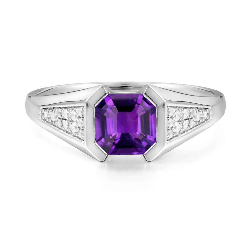 Asscher Cut Amethyst Statement Ring - Image 7