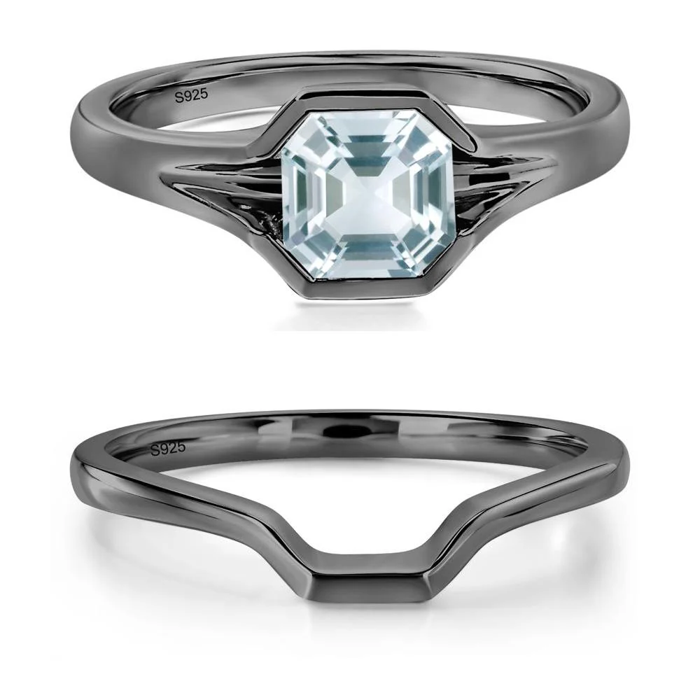 Aquamarine Bezel Engagement Ring - Image 23