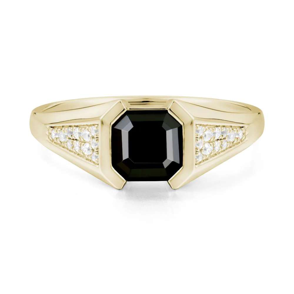 Asscher Cut Black Spinel Statement Ring - Image 4