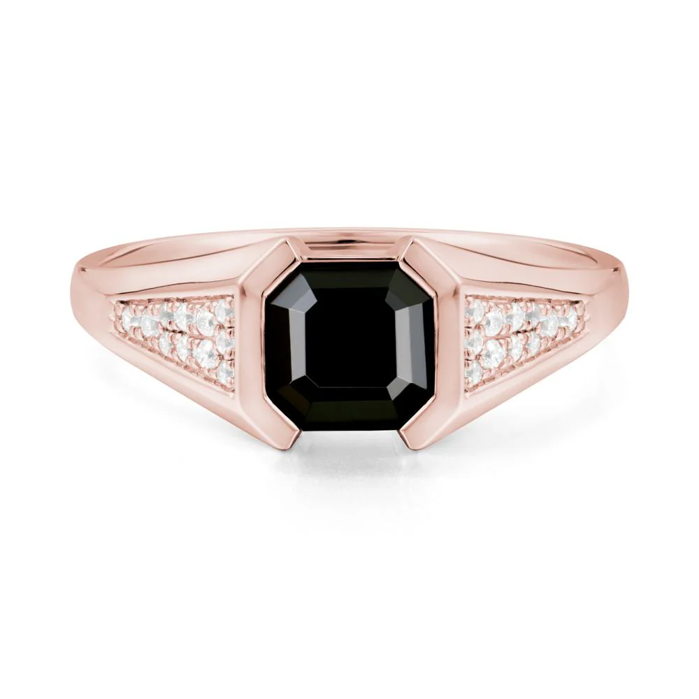 Asscher Cut Black Spinel Statement Ring - Image 5