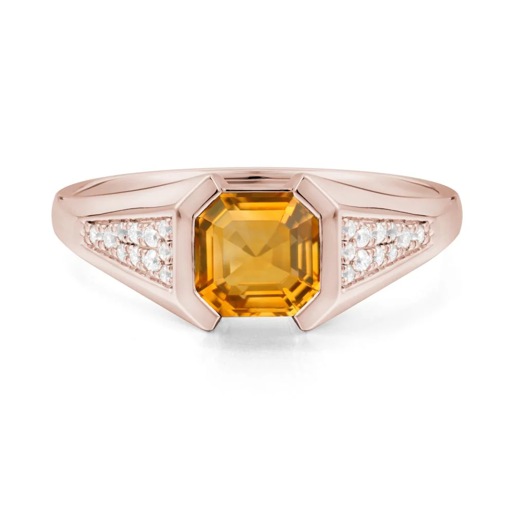 Asscher Cut Citrine Statement Ring - Image 2