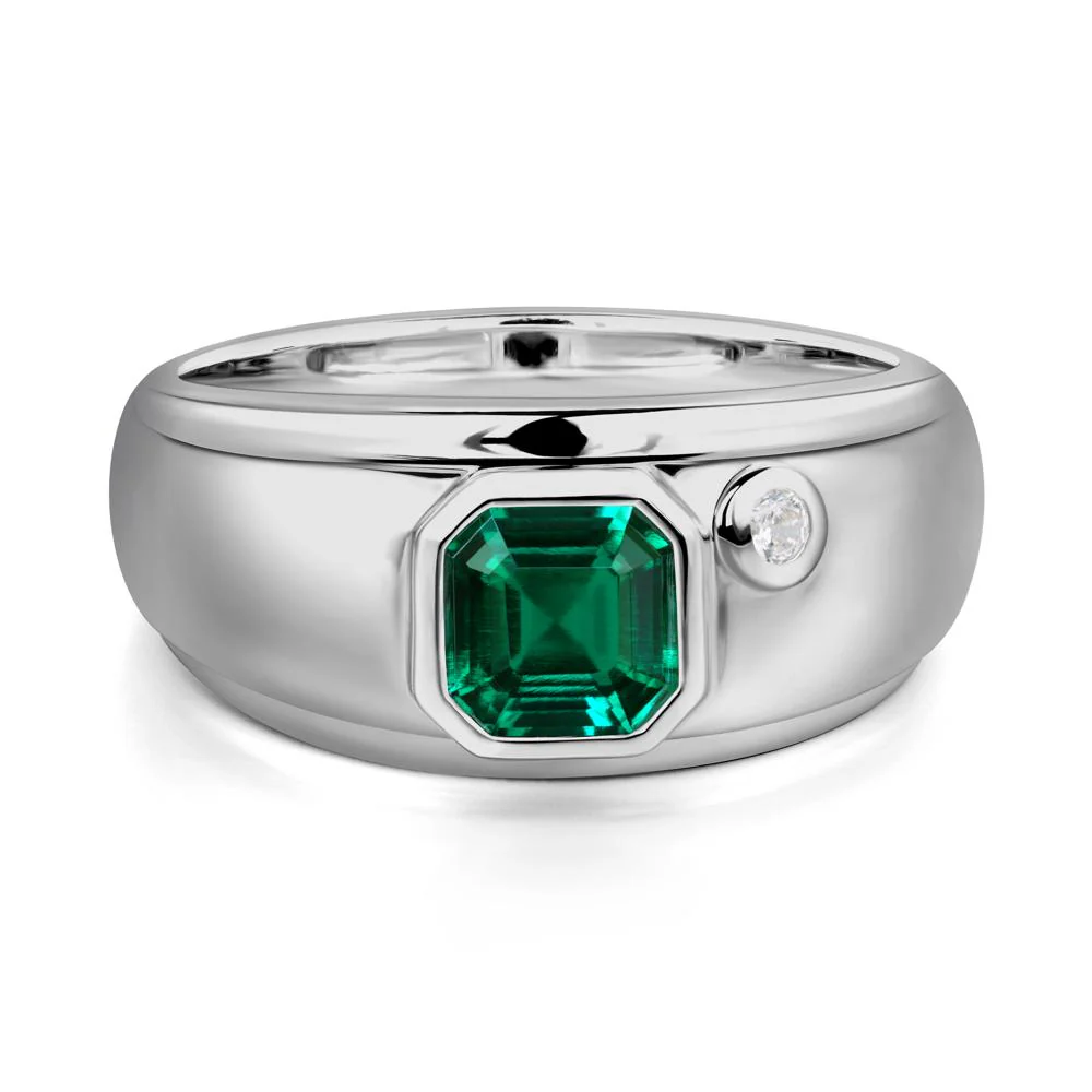 Men's Emerald Ring - Image 6
