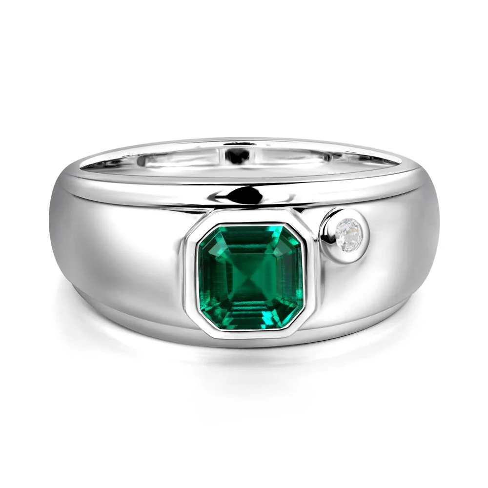 Men's Emerald Ring - Image 7