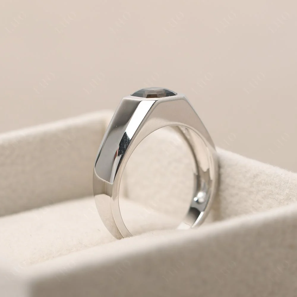 Smoky Quartz Unisex Engagement Ring - Image 13