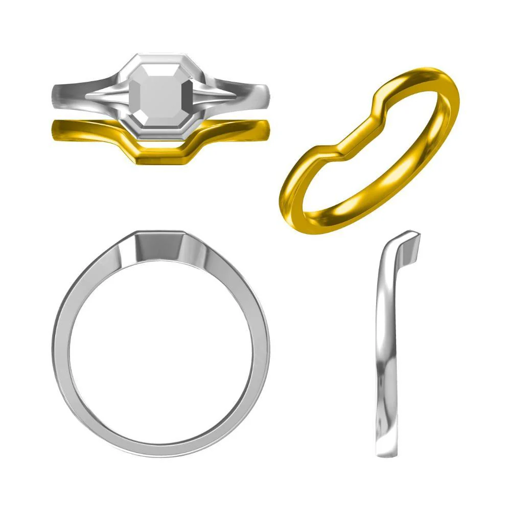 Asscher Cut Moissanite Ring - Image 10