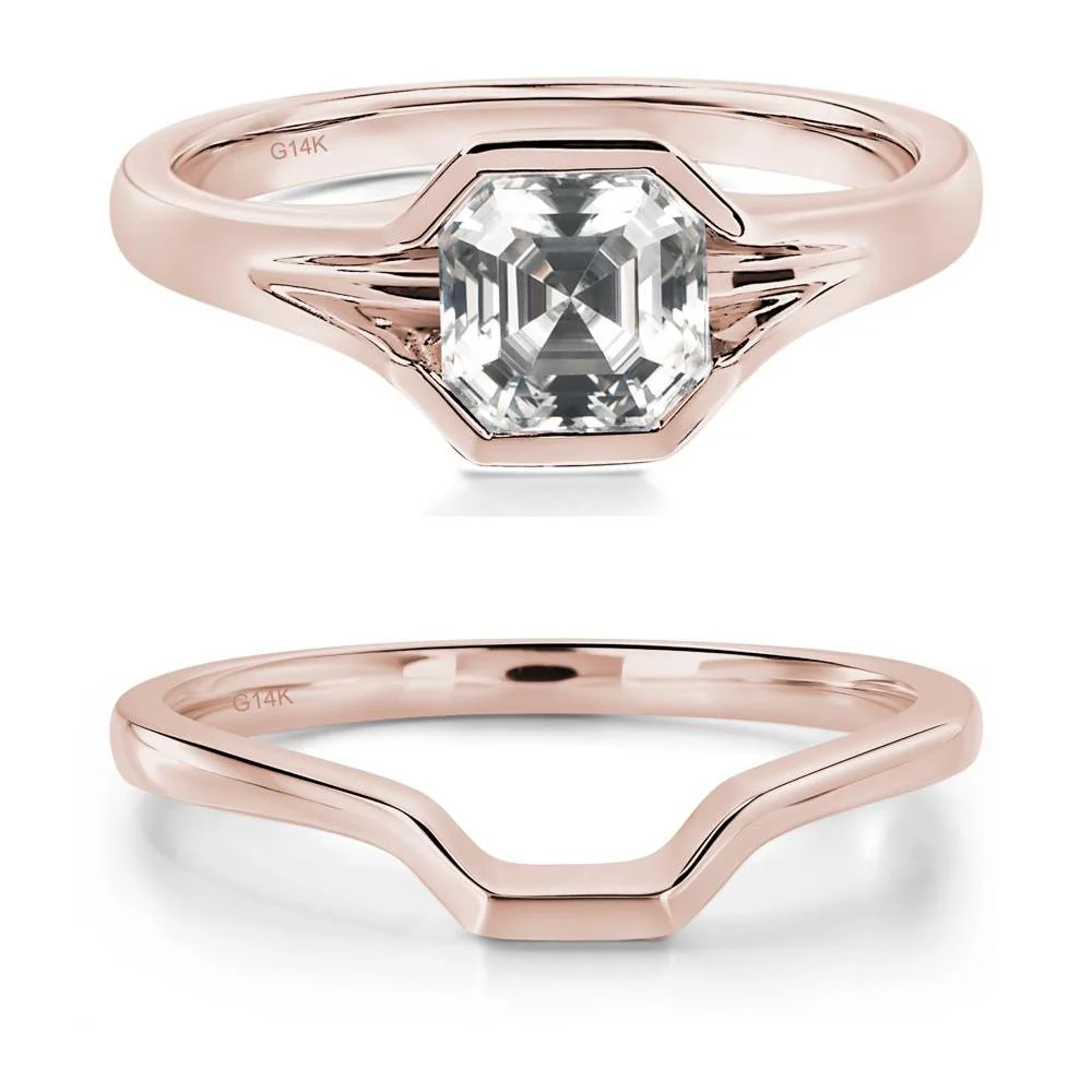 Asscher Cut Moissanite Ring - Image 11