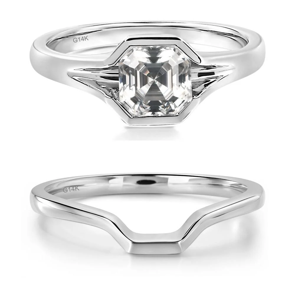Asscher Cut Moissanite Ring - Image 13