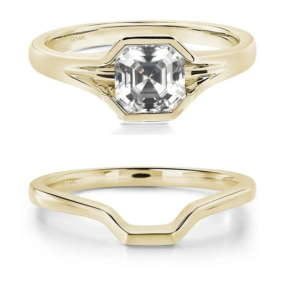 Asscher Cut Moissanite Ring - Image 15