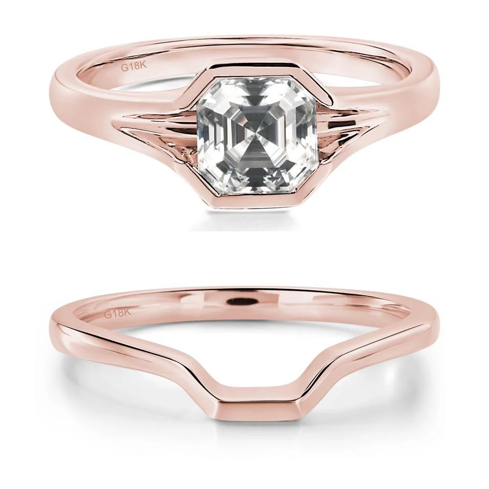 Asscher Cut Moissanite Ring - Image 17