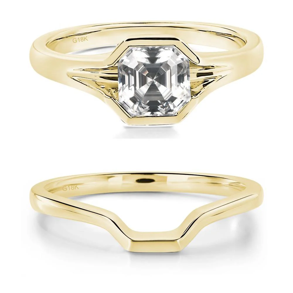 Asscher Cut Moissanite Ring - Image 21