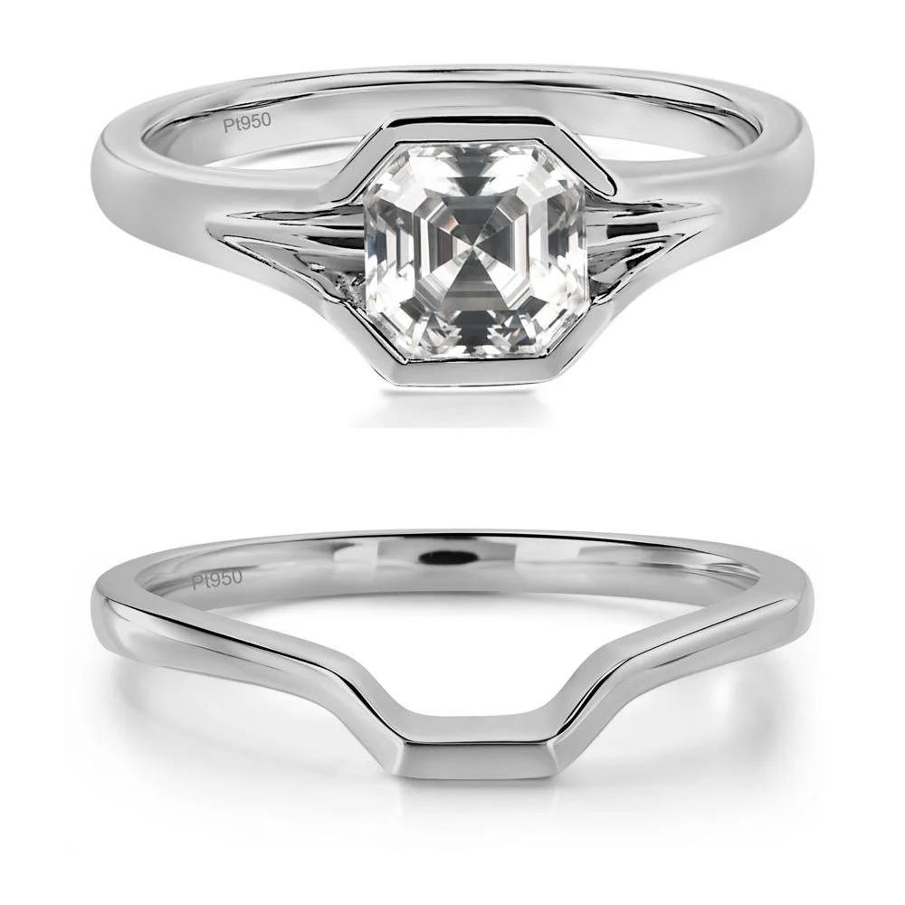 Asscher Cut Moissanite Ring - Image 25
