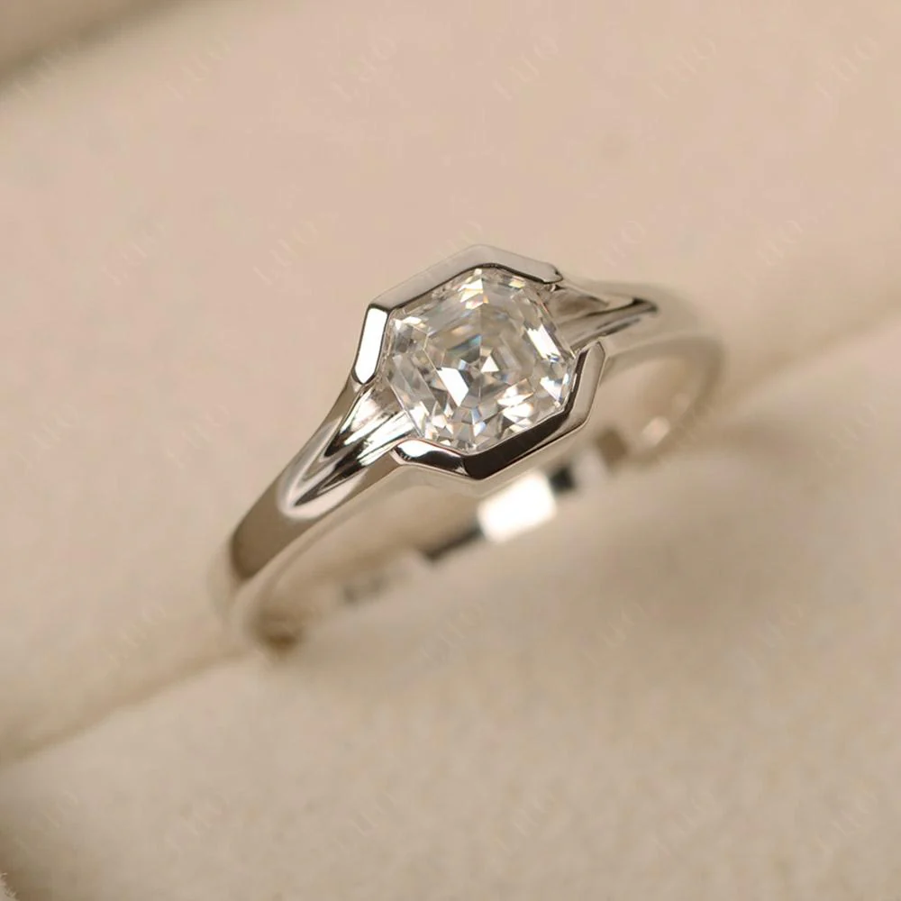 Asscher Cut Moissanite Ring - Image 29