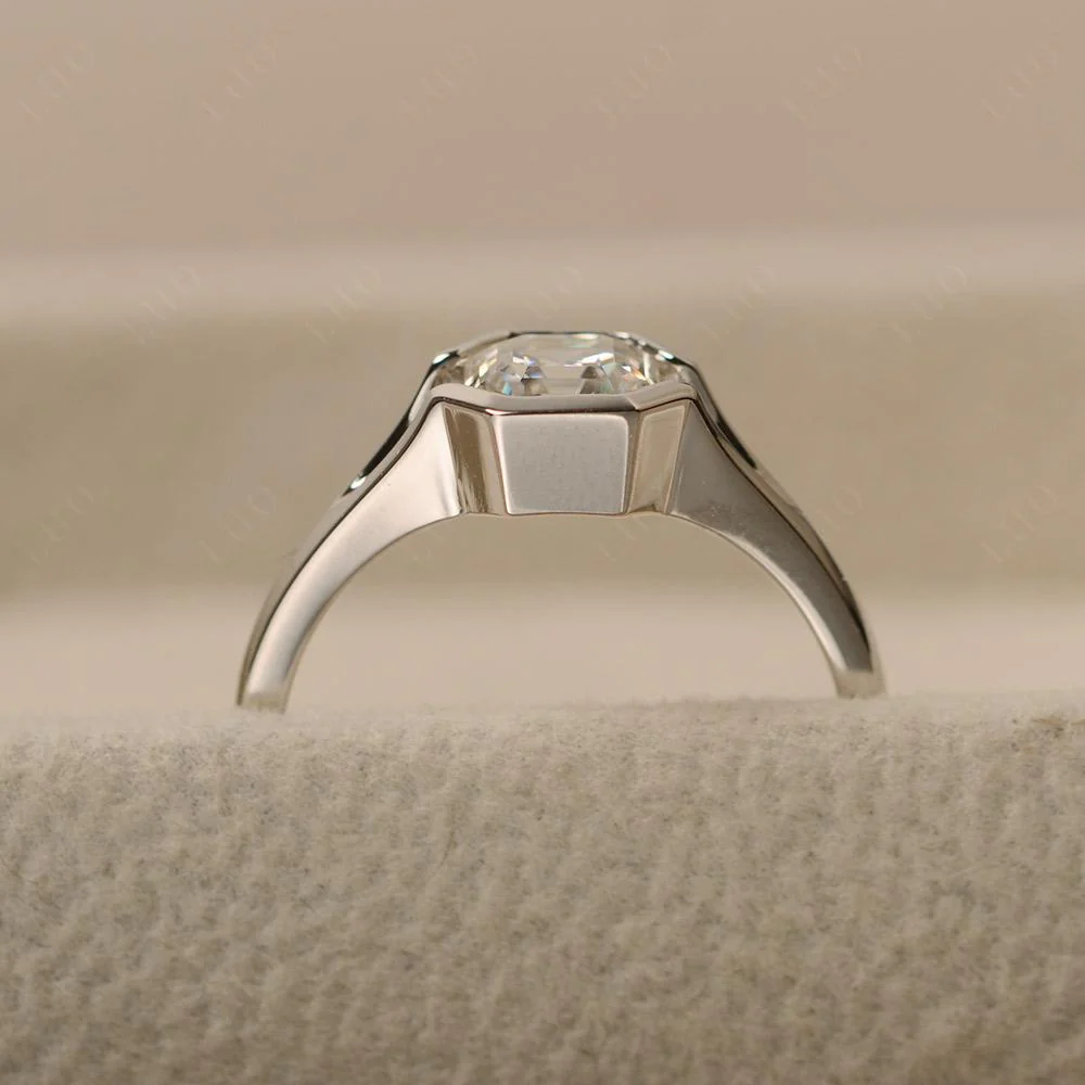 Asscher Cut Moissanite Ring - Image 32