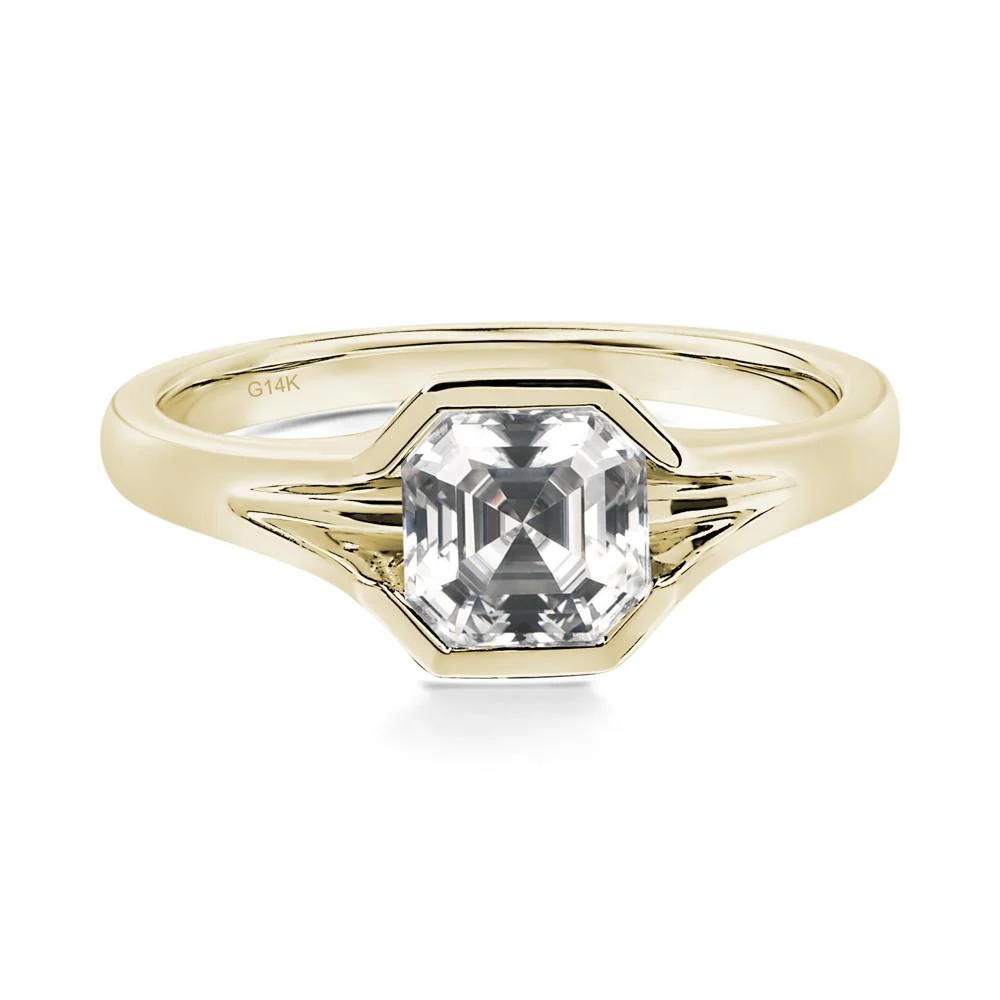 Asscher Cut Moissanite Ring - Image 4