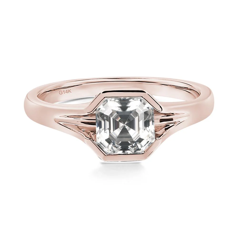 Asscher Cut Moissanite Ring - Image 5