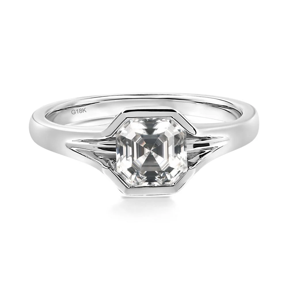 Asscher Cut Moissanite Ring - Image 6