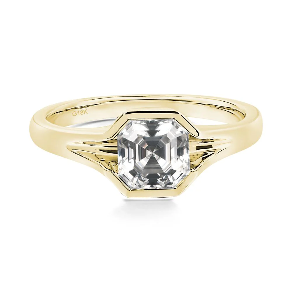 Asscher Cut Moissanite Ring - Image 7