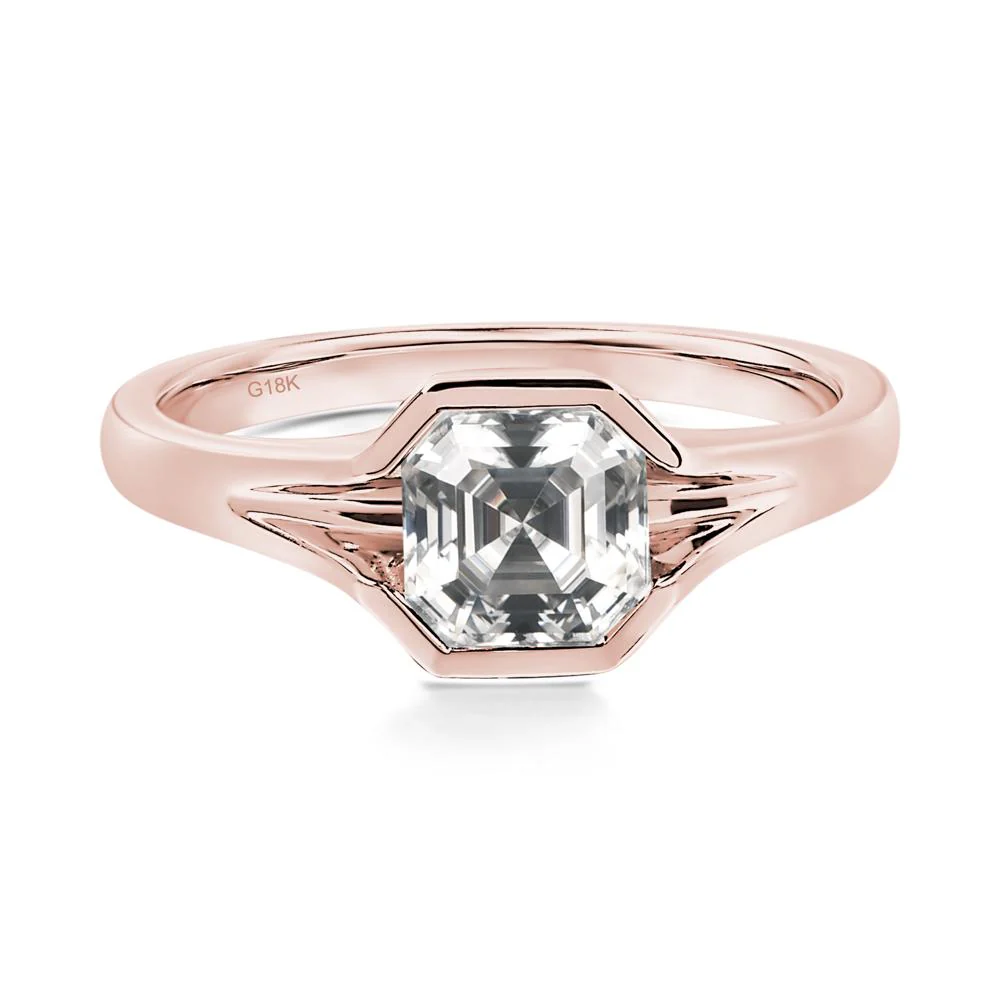 Asscher Cut Moissanite Ring - Image 8