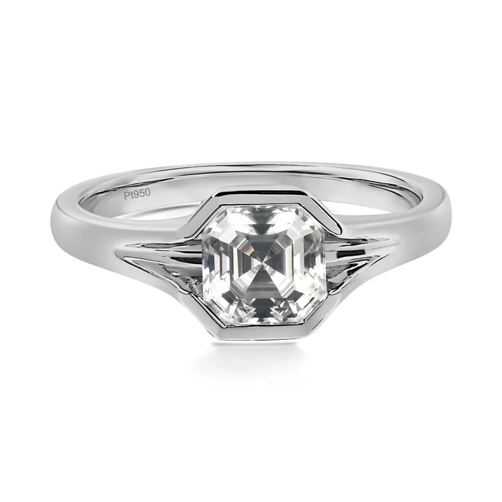 Asscher Cut Moissanite Ring - Image 9