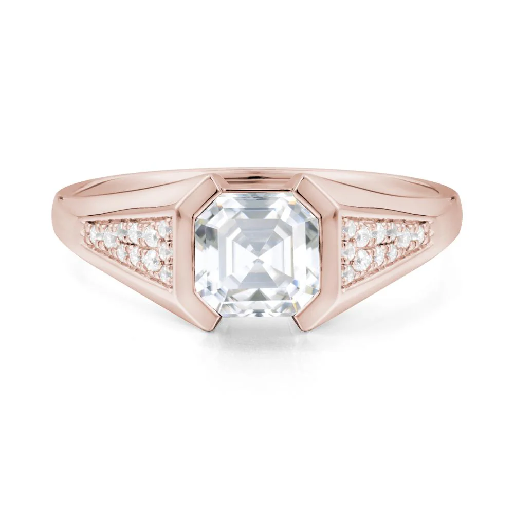 Asscher Cut Moissanite Statement Ring - Image 5