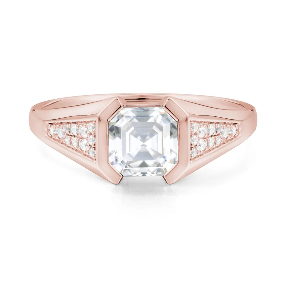 Asscher Cut Moissanite Statement Ring - Image 8