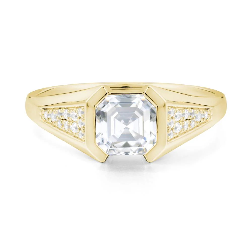 Asscher Cut Moissanite Statement Ring - Image 9