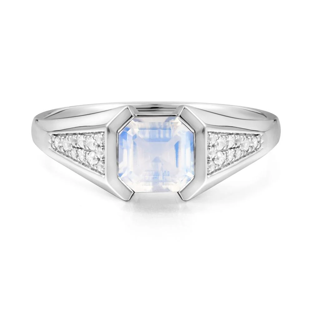 Asscher Cut Moonstone Statement Ring - Image 6