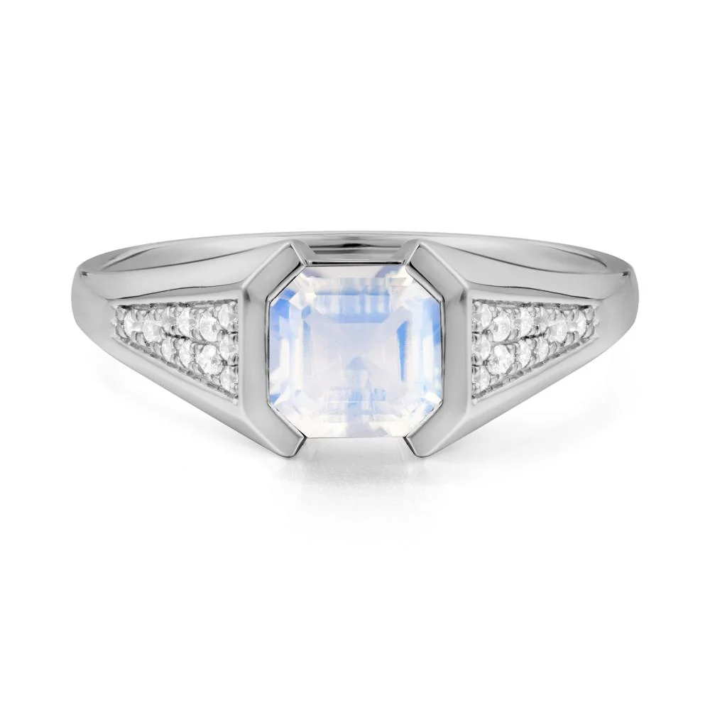 Asscher Cut Moonstone Statement Ring - Image 8