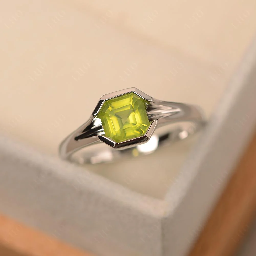 Peridot Bezel Solitaire Ring - Image 29