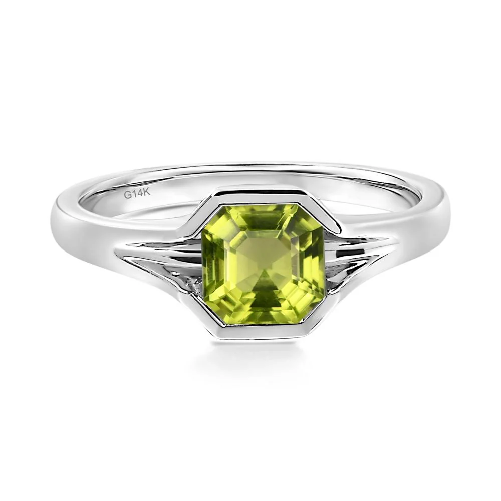 Peridot Bezel Solitaire Ring - Image 3