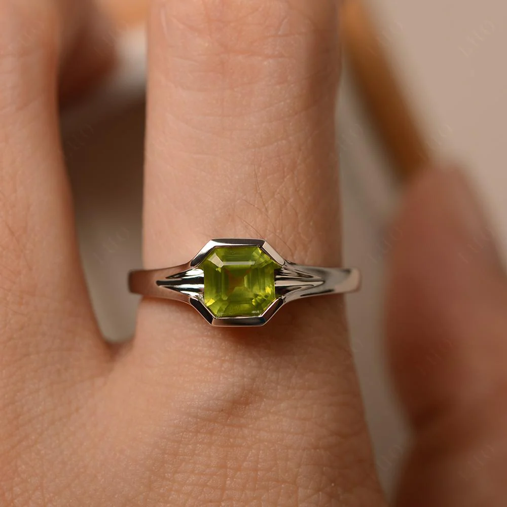 Peridot Bezel Solitaire Ring - Image 32