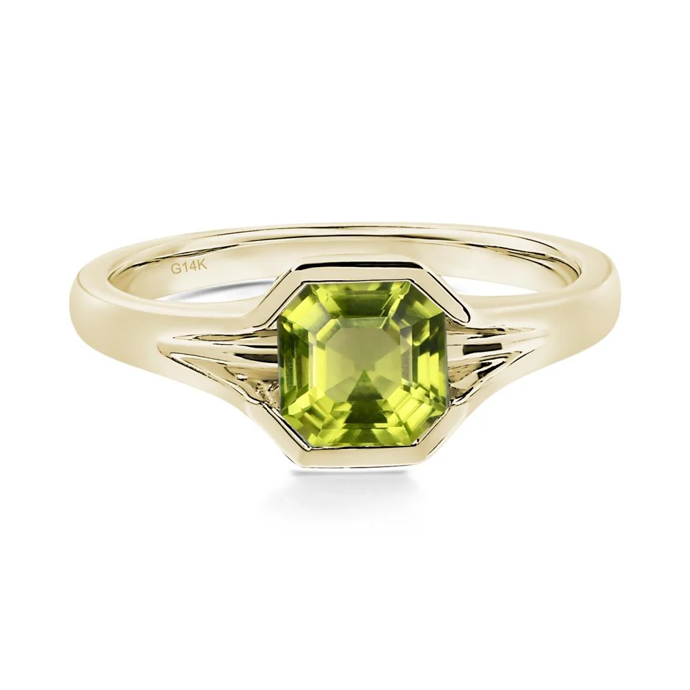 Peridot Bezel Solitaire Ring - Image 4