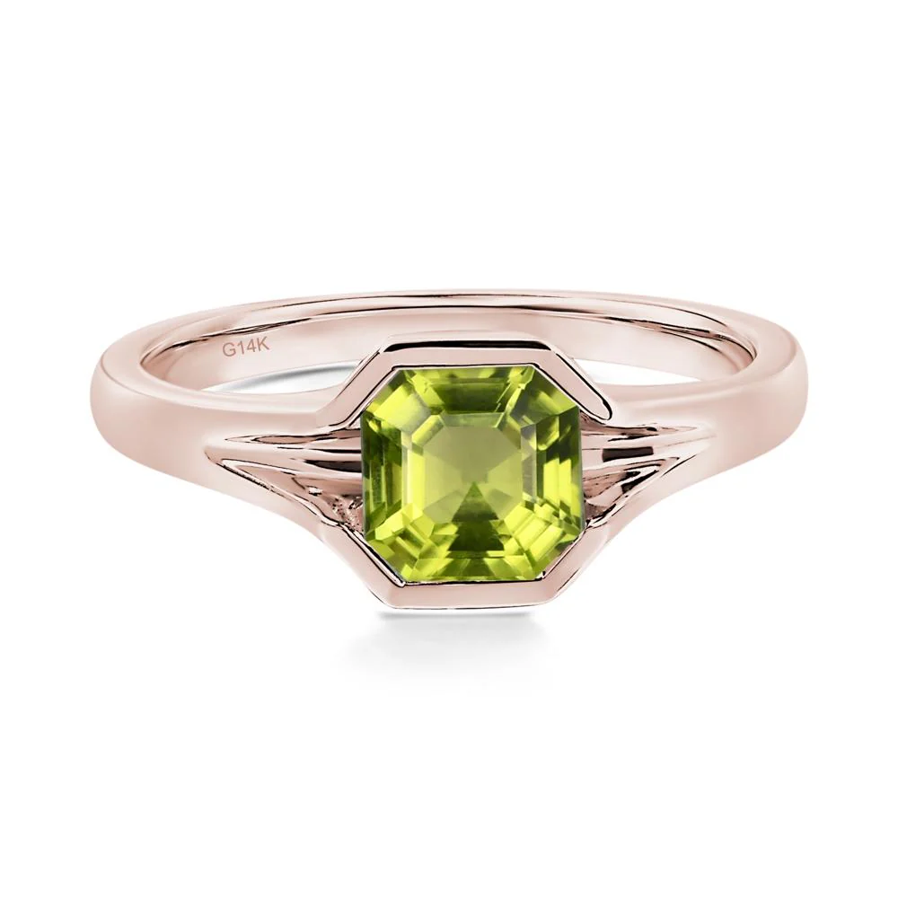 Peridot Bezel Solitaire Ring - Image 5