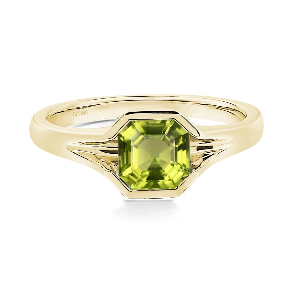 Peridot Bezel Solitaire Ring - Image 7