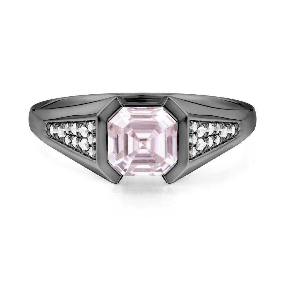 Asscher Cut Pink Cubic Zirconia Statement Ring - Image 5