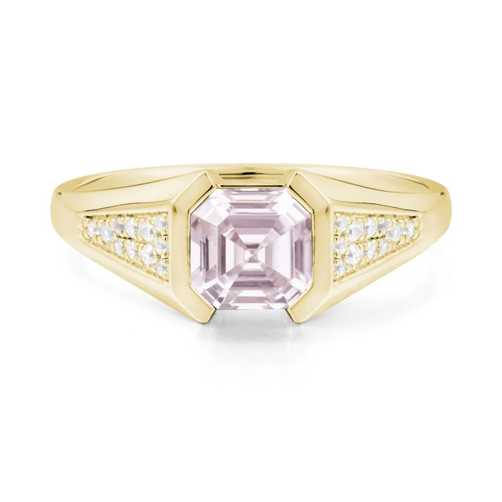 Asscher Cut Pink Cubic Zirconia Statement Ring - Image 7