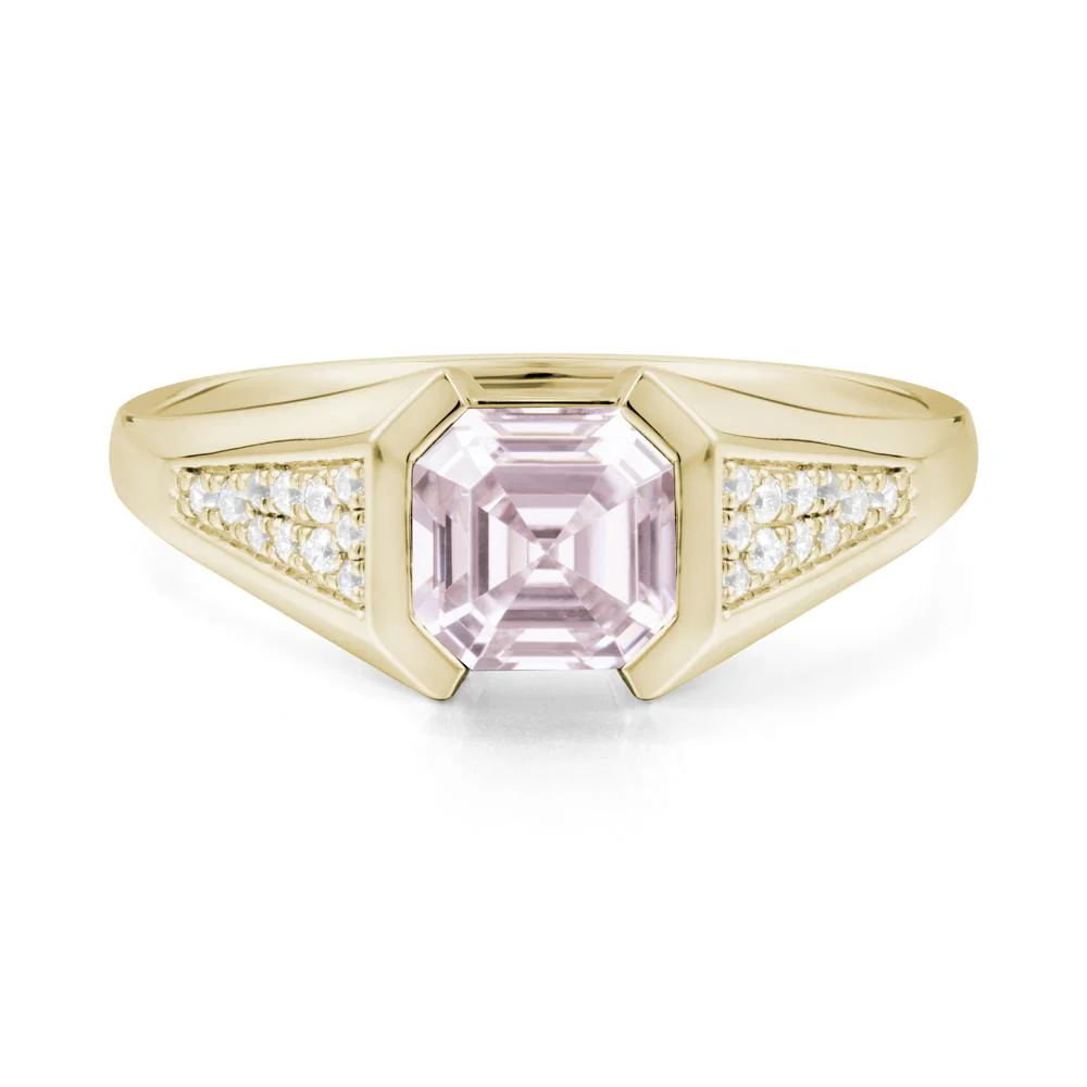 Asscher Cut Pink Cubic Zirconia Statement Ring - Image 9