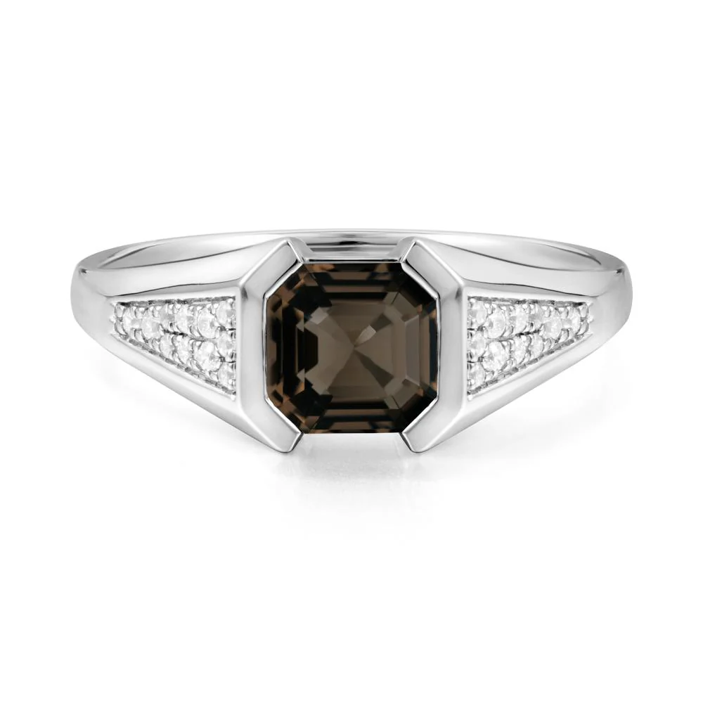 Asscher Cut Smoky Quartz Statement Ring - Image 4