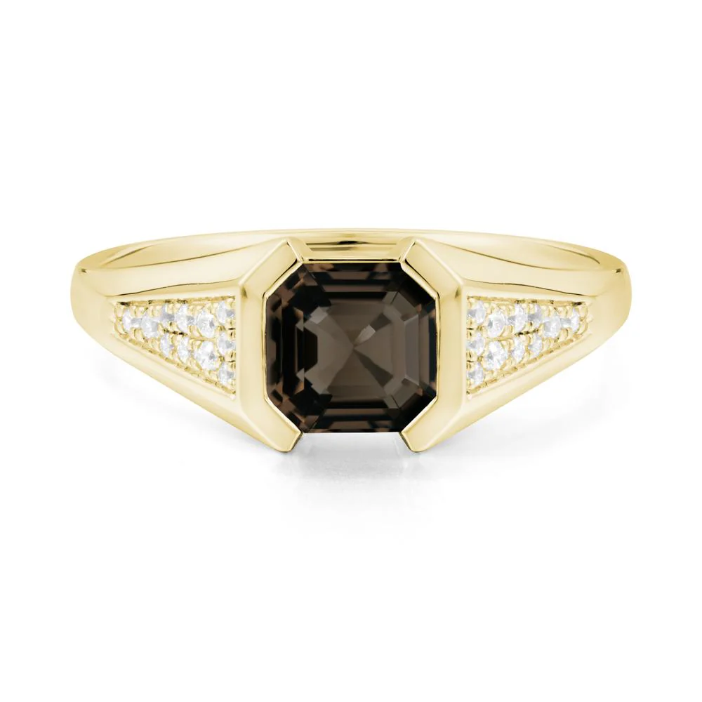 Asscher Cut Smoky Quartz Statement Ring - Image 5