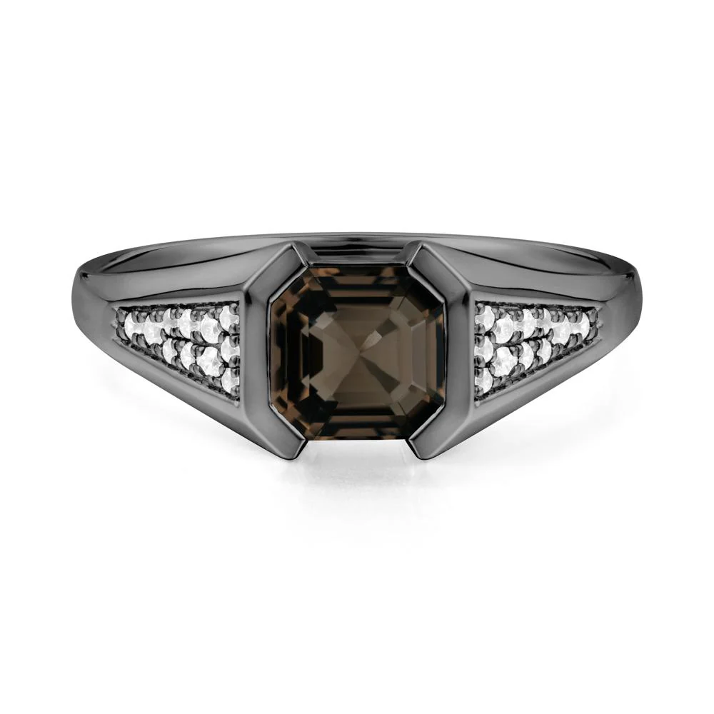 Asscher Cut Smoky Quartz Statement Ring - Image 7