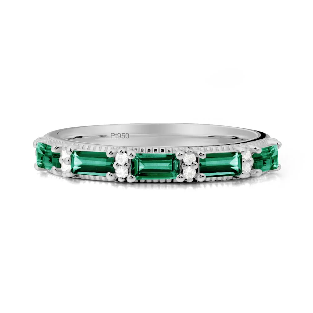 Baguette Emerald Eternity Ring - Image 4