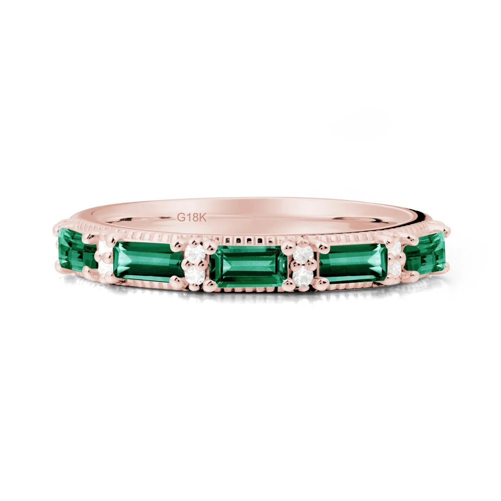 Baguette Emerald Eternity Ring - Image 8