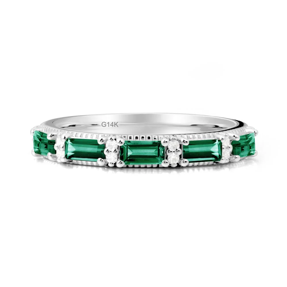 Baguette Emerald Eternity Ring - Image 9